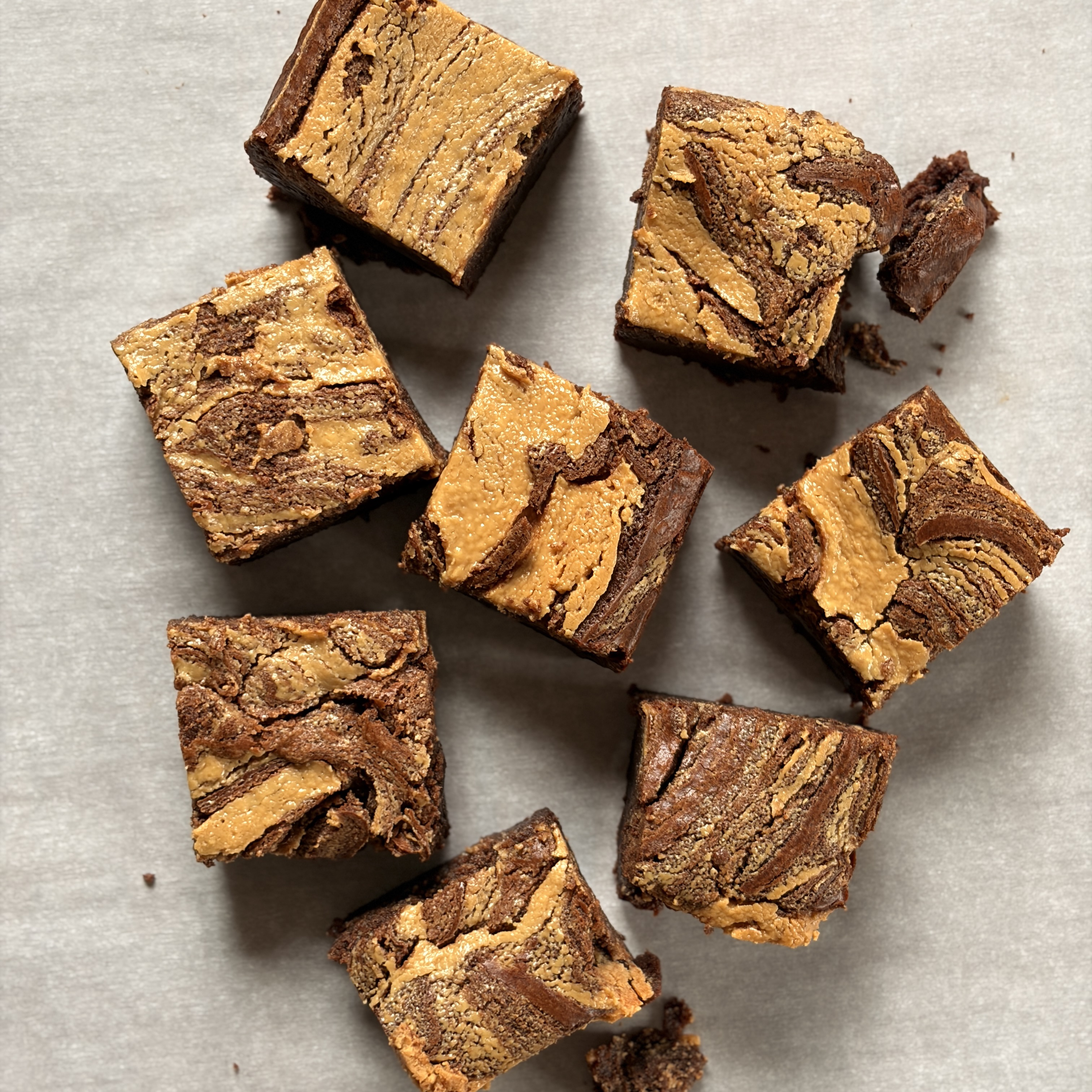 Peanut Butter Brownies (8" x 8" Pan)